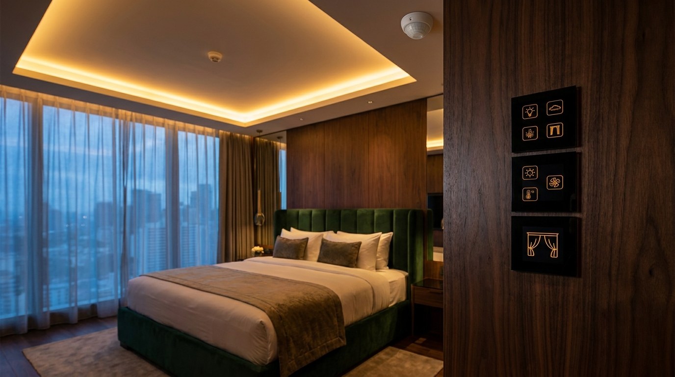 DasKlug Stacked Panels — Lighting, climate and curtain in one run
